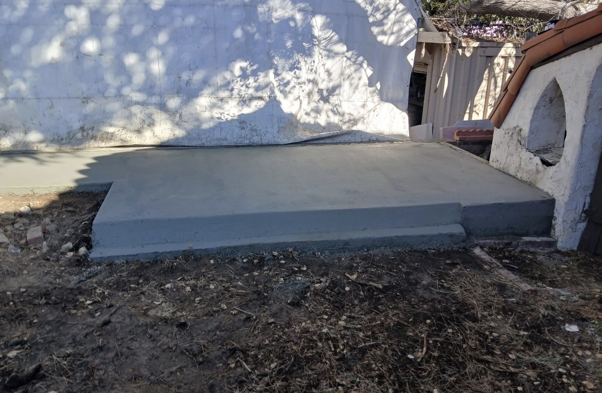 After: finished concrete slab