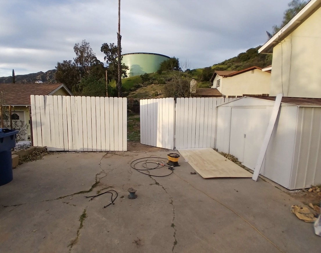 After: finished white gate