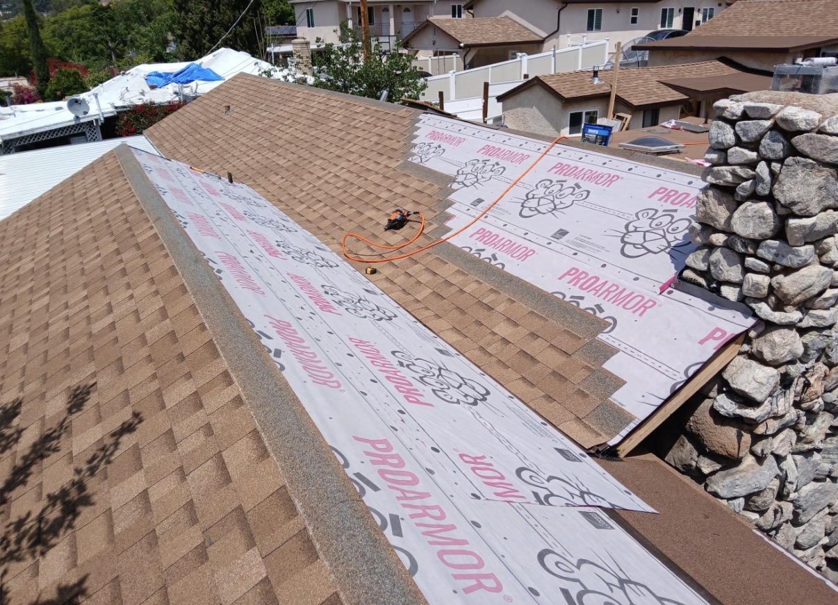 New plywood and ProArmor underlayment installation